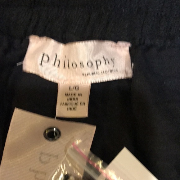 NWT Philosophy Republic Clothing Wide Leg Pants w/Bead & Embroidery Detailing-L - Picture 6 of 12
